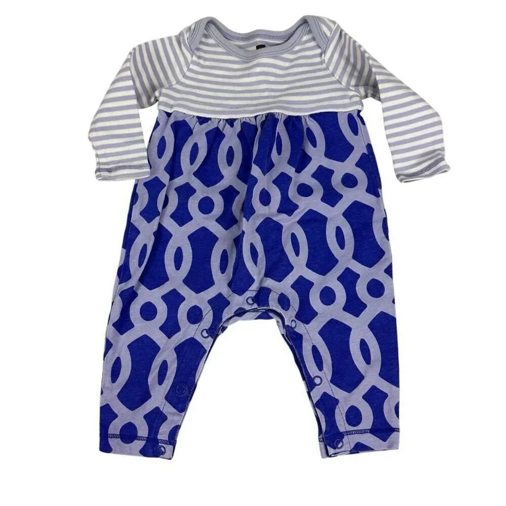 Tea Collection Purple Romper size 0-3 months